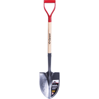 Pro™ Round Point Shovel, Tempered Steel Blade, Wood, D-Grip Handle ND116 | Office Plus