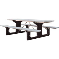 Recycled Plastic Picnic Tables, 6' L x 61-1/2" W, Grey ND426 | Office Plus