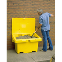 Salt Sand Container SOS™, With Hasp, 72" x 36" x 36", 36 cu. Ft., Yellow NJ119 | Office Plus