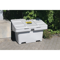 Salt Sand Container SOS™, With Hasp, 42" x 29" x 30", 11 cu. Ft., Grey ND703 | Office Plus