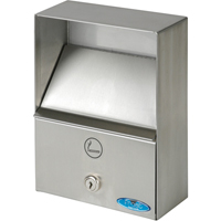 Smoking Receptacles, Wall-Mount, Stainless Steel, 1 Litres Capacity, 9" Height NI753 | Office Plus