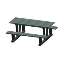 Recycled Plastic Outdoor Picnic Tables, 72" L x 60-5/16" W, Grey NJ034 | Office Plus