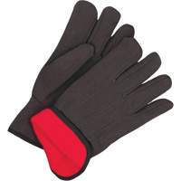 Classic Jersey Gloves, One Size, Black, Red Fleece, Slip-On NJC233 | Office Plus