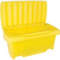 Heavy-Duty Outdoor Salt and Sand Storage Container, 24" x 48" x 24", 10 cu. Ft., Yellow NM947 | Office Plus