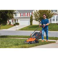 Lawn Mower with Comfort Grip Handle, Push Walk-Behind, Electric, 15" Cutting Width NO657 | Office Plus
