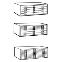 Steel Plan Files, 5 Drawers, 40-3/8" W x 29-3/8" D x 16-1/2" H OB144 | Office Plus