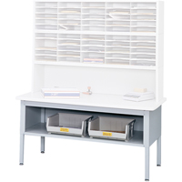 E-z Sort<sup>®</sup> Mailroom Furniture-sorting Tables With Shelf-base Table With Shelf, 60" W x 28" D x 36" H, Laminate OD938 | Office Plus
