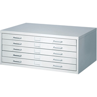 FacilTM Flat File Cabinets, 5 Drawers, 40" W x 26" D x 16-3/8" H OJ915 | Office Plus