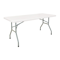 Table pliante, Rectangulaire, 72" l x 30" la, Polyéthylène, Blanc ON599 | Office Plus