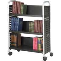 Scoot™ Book Carts, 200 lbs. Capacity, Black, 14-1/4" D x 33" L x 44-1/4" H, Steel ON737 | Office Plus