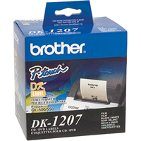 Étiquettes pour DC/DVD rondes coupées à l'emporte pièce de série DK ON757 | Office Plus