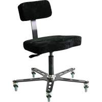 SF 160™ Ergonomic Welding Chair, Mobile, Adjustable, Fabric Seat, Black/Grey OP278 | Office Plus