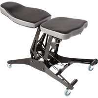SF 150™ Ergonomic Welding Chair, Mobile, Adjustable, Fabric Seat, Black/Grey OP454 | Office Plus