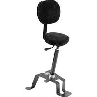 Chaise ergonomique de calibre soudage assis-debout TA 300<sup>MC</sup>, Position assise/debout, Ajustable, Tissu Siège, Noir/gris OP496 | Office Plus