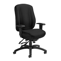 Chaise Overtime à dos élevé, Tissu, Noir, Capacité 300 lb OP925 | Office Plus