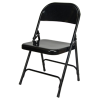 Folding Chair, Steel, Black, 300 lbs. Weight Capacity OP960 | Office Plus
