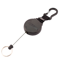 Securit™ Retractable Key Holder, Polycarbonate, 28" Cable, Carabiner Attachment OQ353 | Office Plus