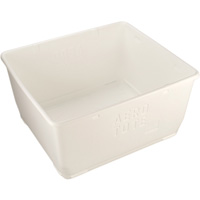Food Storage Container, Plastic, 108 gal. Capacity, White OQ647 | Office Plus