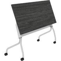 Newland Flip-Top Training Table, 24" L x 60" W x 29-1/2" H, Dark Brown OR438 | Office Plus