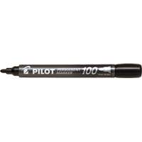 Pilot 100 Permanent Marker, Bullet, Black OR455 | Office Plus