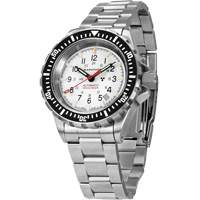 Arctic Edition Large Diver's Automatic GSAR Watch with Stainless Steel Bracelet, Digital, Battery Operated, 41 mm, Silver OR475 | Office Plus