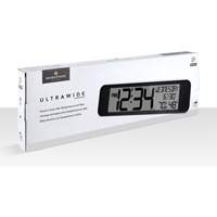 Ultra-Wide Clock with Atomic Accuracy, Digital, Battery Operated, Black OR487 | Office Plus