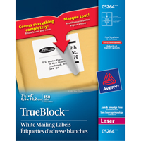 TrueBlock™ Laser Shipping Labels, 3-1/3" W x 4" L, White OT812 | Office Plus
