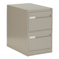 Vertical Filing Cabinet with Recessed Drawer Handles, 2 Drawers, 18.15" W x 26.56" D x 29" H, Beige OTE613 | Office Plus