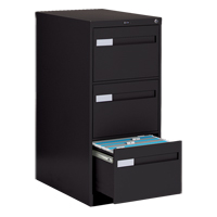 Vertical Filing Cabinet with Recessed Drawer Handles, 3 Drawers, 18.15" W x 26.56" D x 40" H, Black OTE618 | Office Plus