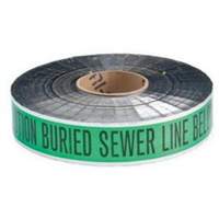 "Sewer Line" Identoline<sup>®</sup> Underground Warning Tape, 2" W x 1000' L, Black on Green SAB552 | Office Plus