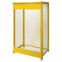 Gas Cylinder Cabinets, 10 Cylinder Capacity, 44" W x 30" D x 74" H, Yellow SAF837 | Office Plus