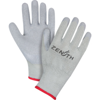 Natural Rubber Comfort-Lined Coated Gloves, 8/Medium, Rubber Latex Coating, 10 Gauge, Polyester/Cotton Shell SAN431 | Office Plus