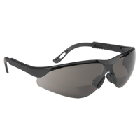 305 Series Reader's Safety Glasses, Anti-Scratch, Grey/Smoke, 2.5 Diopter SAO578 | Office Plus
