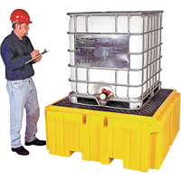 IBC Spill Pallet Plus<sup>®</sup> Without Drain, 365 US gal. Spill Capacity, 62" x 62" x 28" SAP075 | Office Plus