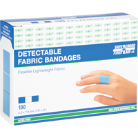 Bandages, Rectangular/Square, 3", Fabric Metal Detectable, Sterile SAY307 | Office Plus