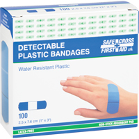 Bandages, Rectangular/Square, 3", Plastic Metal Detectable, Sterile SAY311 | Office Plus