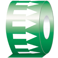 Directional Flow Arrow Tapes, 108', White on Green SAZ984 | Office Plus