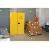 Flammable Storage Cabinet, 45 gal., 2 Door, 43" W x 65" H x 18" D SGU466 | Office Plus