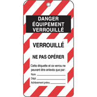 Étiquettes de verrouillage, Plastique, 3" la x 5-3/4" h, Français SE343 | Office Plus