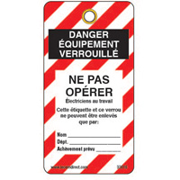 Étiquettes de verrouillage, Plastique, 3" la x 5-3/4" h, Français SE344 | Office Plus