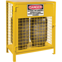 Gas Cylinder Cabinets, 2 Cylinder Capacity, 30" W x 17" D x 37" H, Yellow SEB837 | Office Plus