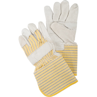 Patch Palm Fitters Gloves, Large, Grain Cowhide Palm, Cotton Inner Lining SEC594 | Office Plus