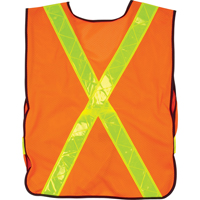 Standard-Duty Safety Vest, High Visibility Orange, Medium, Polyester SEF093 | Office Plus