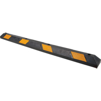Parking Curb, Rubber, 6' L, Black/Yellow SEH141 | Office Plus