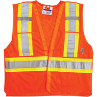 Vestes de sécurité pour la circulation, Orange haute visibilité, 2T-Grand/3T-Grand, Polyester, CSA Z96 classe 2 - niveau 2 SEK052 | Office Plus