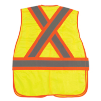 CSA Compliant High Visibility Surveyor Vest, High Visibility Lime-Yellow, Medium, Polyester, CSA Z96 Class 2 - Level 2 SEK232 | Office Plus