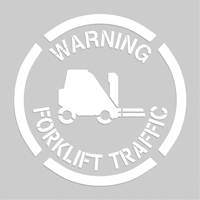 Floor Marking Stencils - Warning Forklift Traffic, Pictogram, 20" x 20" SEK520 | Office Plus