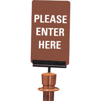 "Please Enter Here" Crowd Control Sign, 11" x 7", Plastic, English SG131 | Office Plus