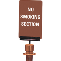 "No Smoking Section" Crowd Control Sign, 11" x 7", Plastic, English SG133 | Office Plus