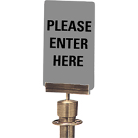 "Please Enter Here" Crowd Control Sign, 11" x 7", Plastic, English SG134 | Office Plus